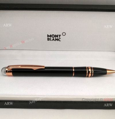 Copy Mont Blanc Starwalker Doue Ballpoint Pen Rose Gold & Black